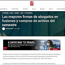 Las mayores firmas de abogados en fusiones y compras de activos del semestre